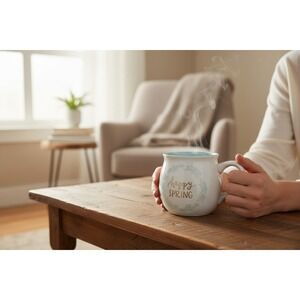 Threshold Coffee Mug Set of Unisex OS White NWOT Happy Spring Floral